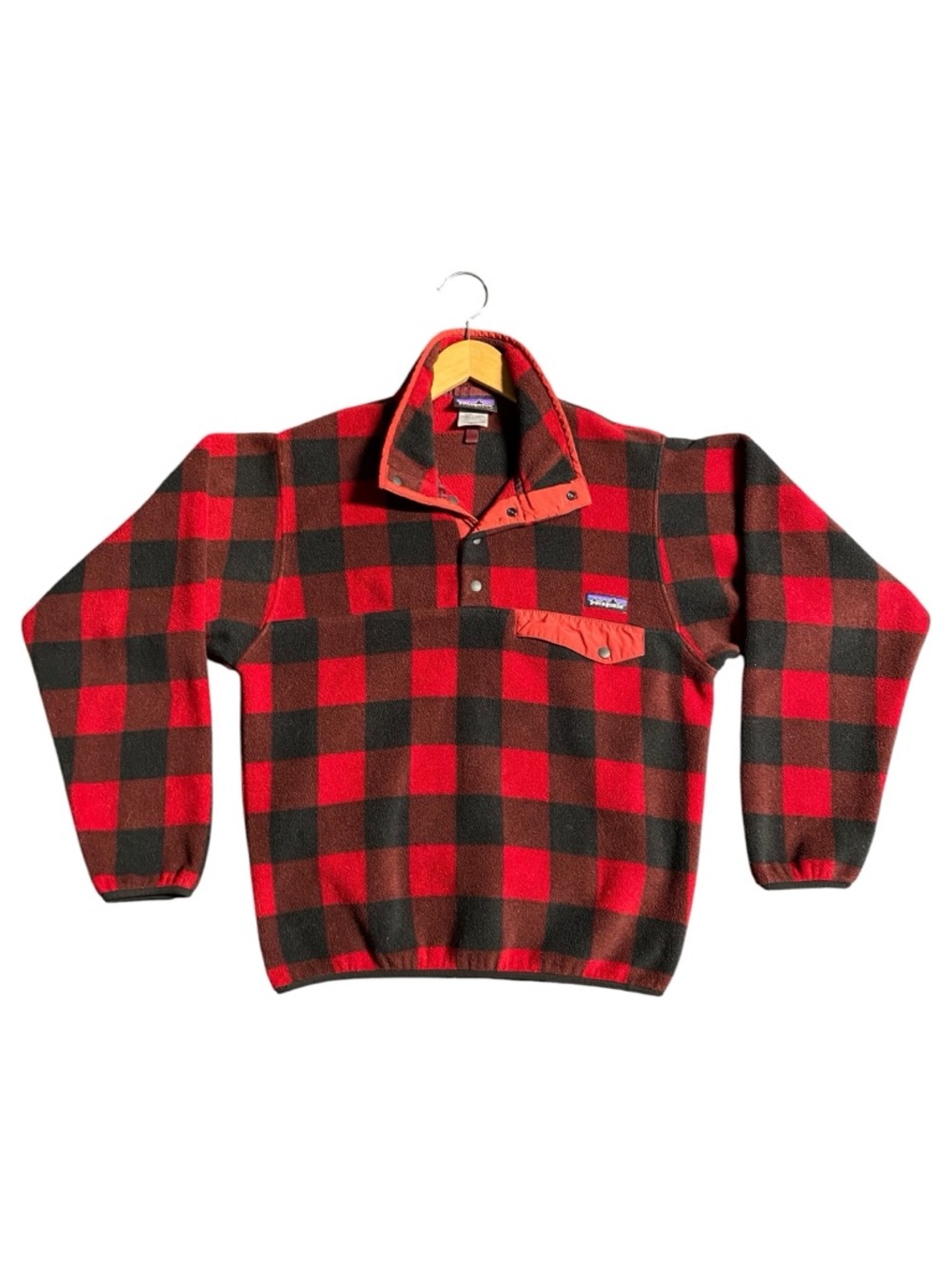 Men’s Patagonia Synchilla Snap-T Buffalo Plaid Pullover Jacket